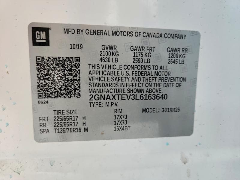 2020 CHEVROLET EQUINOX LT 12