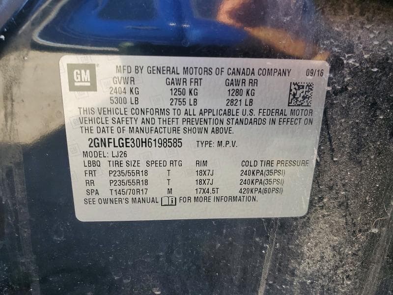 2017 CHEVROLET EQUINOX PREMIER 13