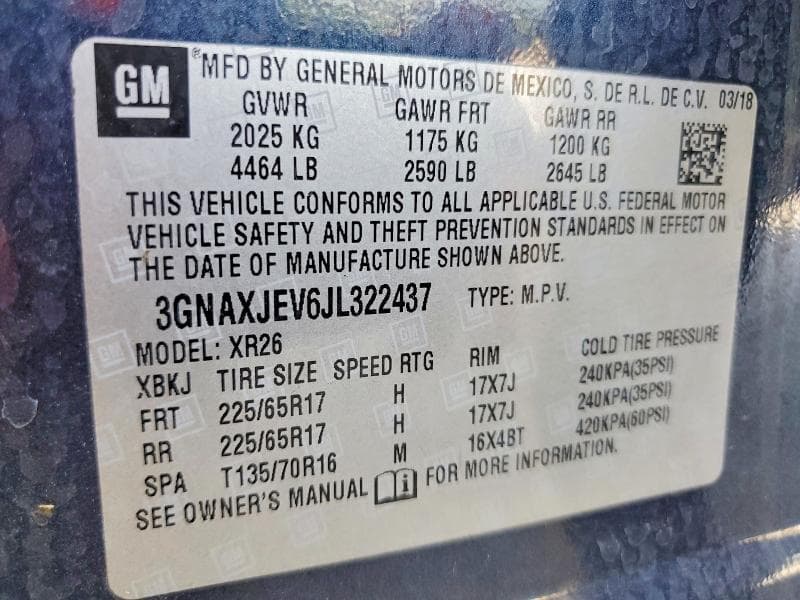 2018 CHEVROLET EQUINOX LT 13