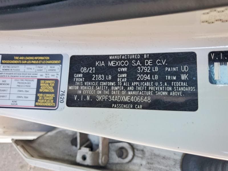 2021 KIA FORTE GT LINE 12