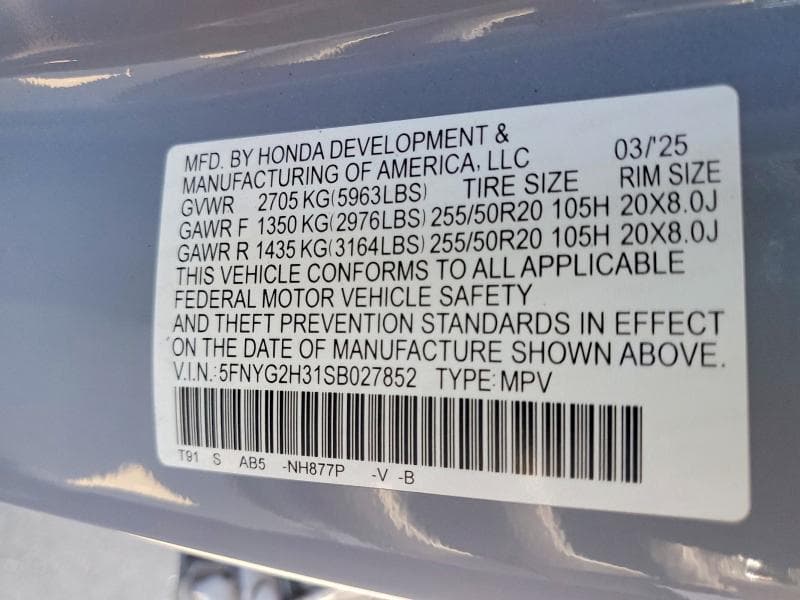 2025 HONDA PILOT SPORT 13
