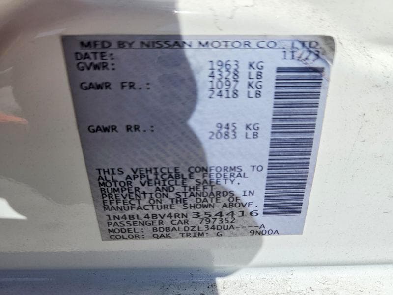 2024 NISSAN ALTIMA 4 D 13