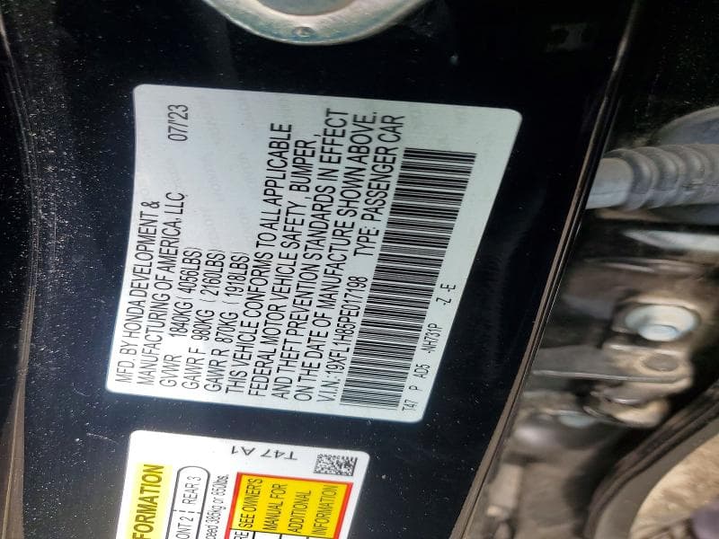 2023 HONDA CIVIC SPORT TOURING 12