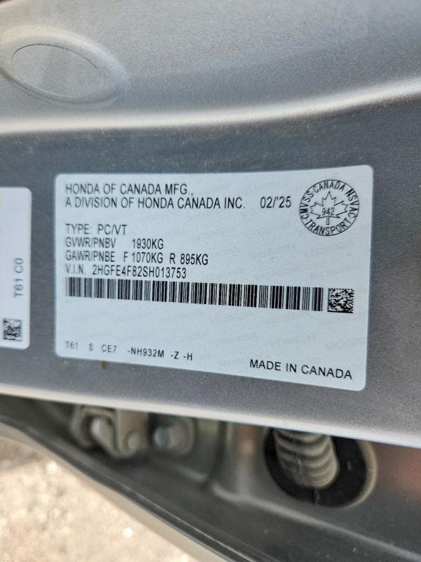 2025 HONDA CIVIC SPORT 12