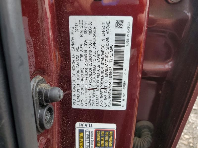 2017 HONDA CR-V EX 13