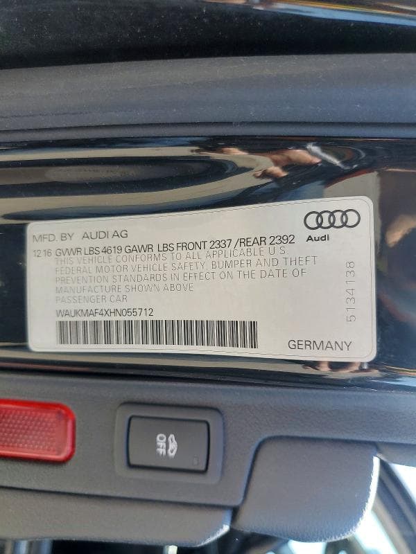 2017 AUDI A4 ULTRA PREMIUM 12