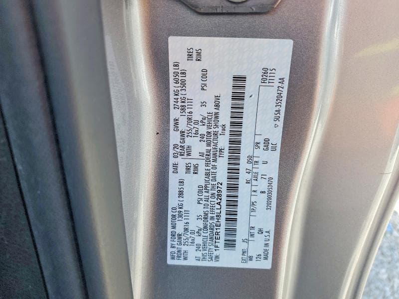 2020 FORD RANGER XL 13