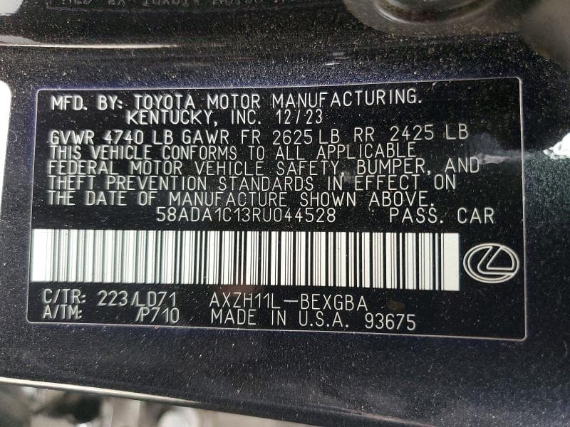 2024 LEXUS ES 300H BASE 13