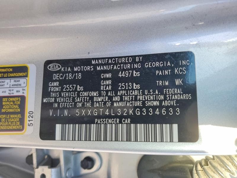 2019 KIA OPTIMA LX 12