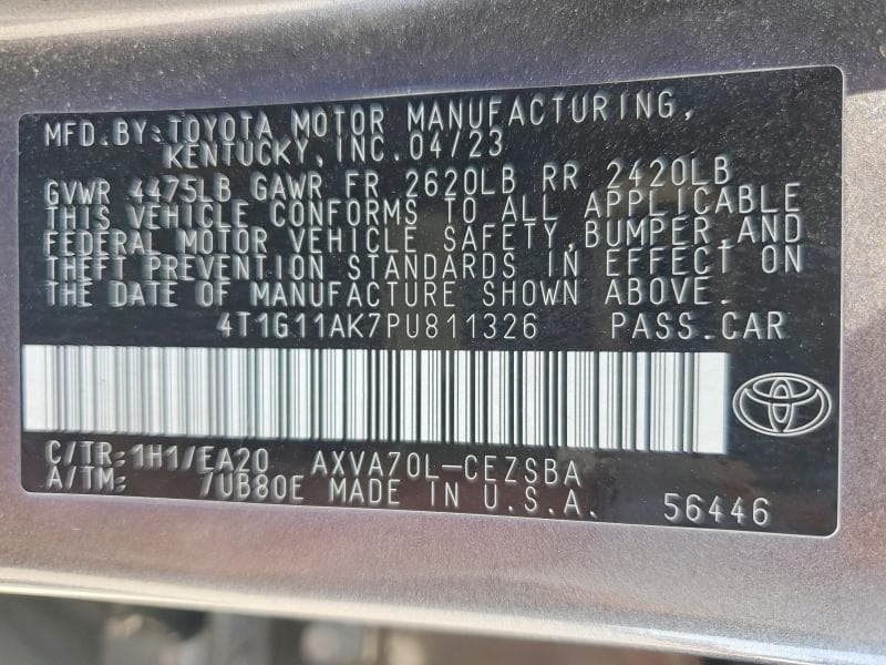 2023 TOYOTA CAMRY SE 12
