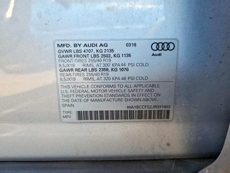 2018 AUDI Q3 PREMIUM 12