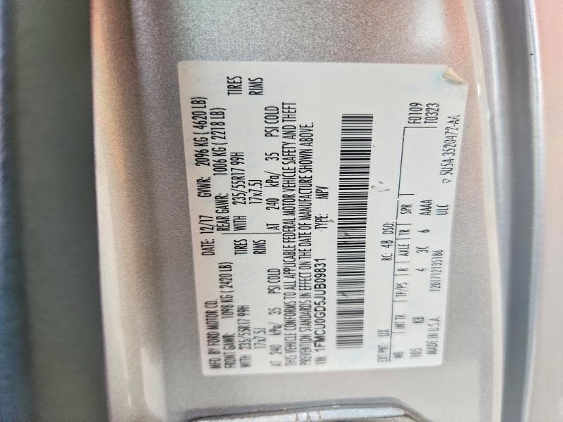 2018 FORD ESCAPE SE 13