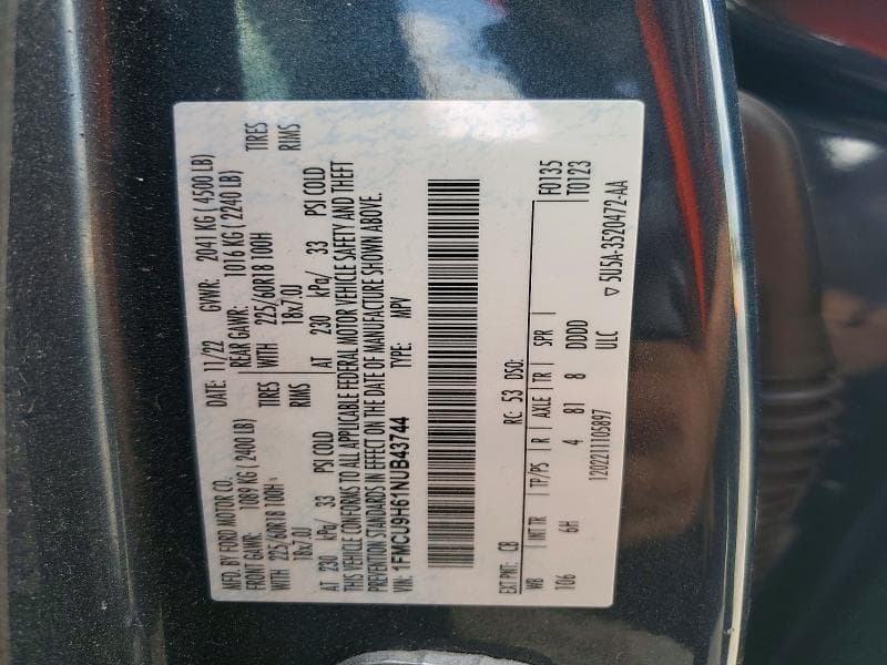 2022 FORD ESCAPE SEL 13