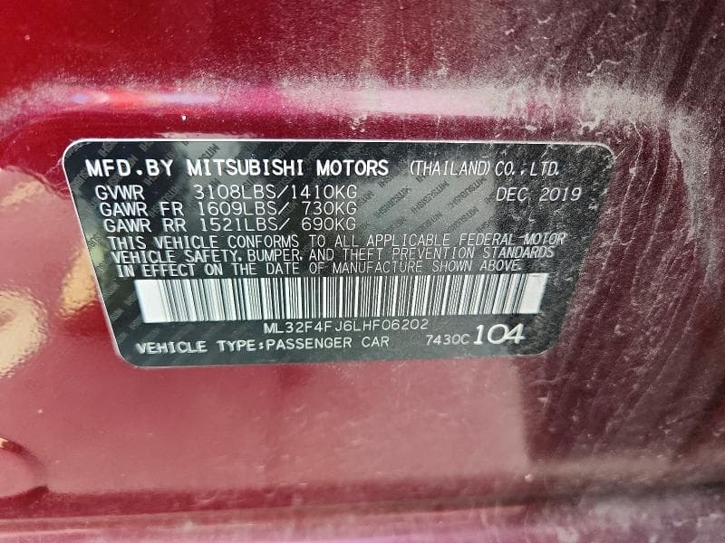 2020 MITSUBISHI MIRAGE G4 SE 12