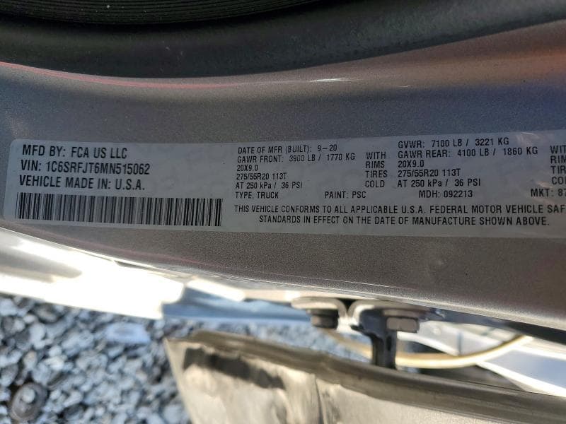 2021 RAM 1500 LARAMIE 13