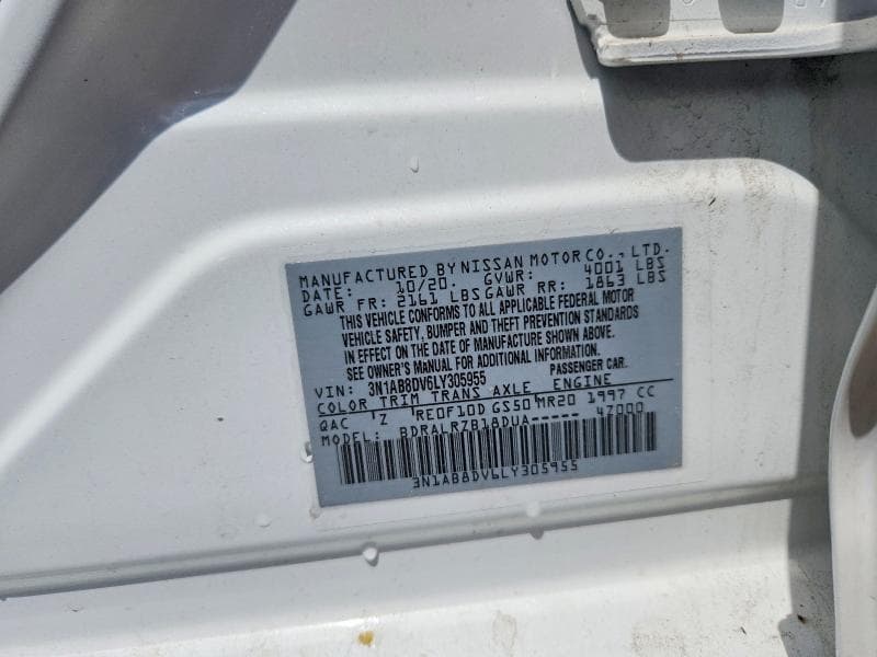 2020 NISSAN SENTRA SR 12