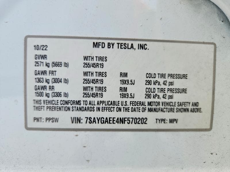 2022 TESLA MODEL  Y 13
