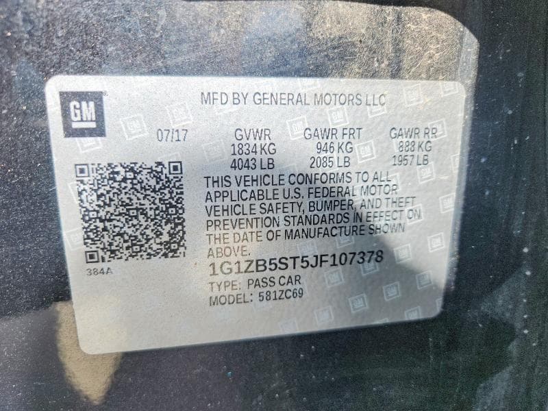 2018 CHEVROLET MALIBU LS 12
