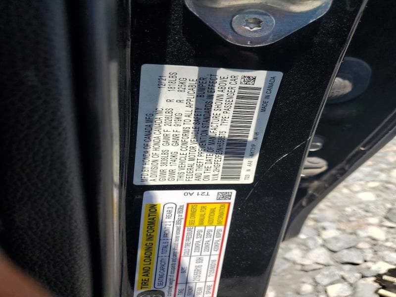 2022 HONDA CIVIC LX 12