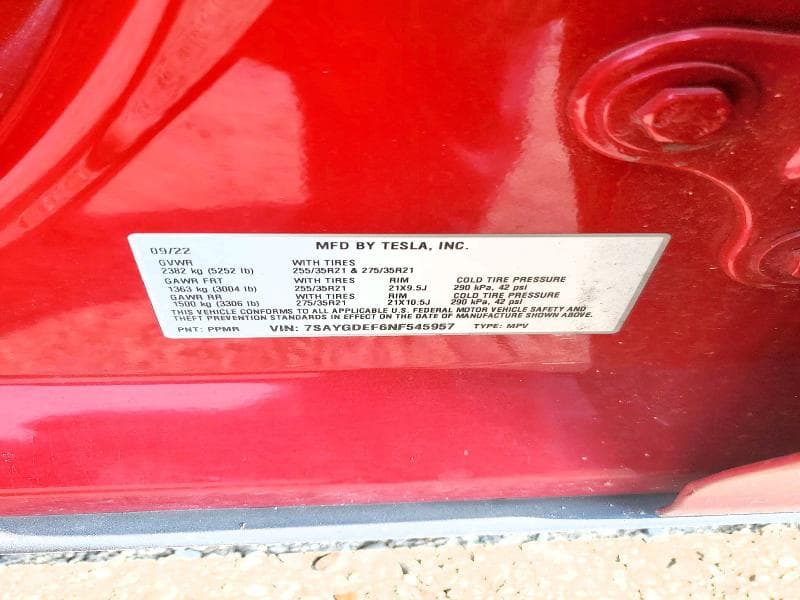 2022 TESLA MODEL Y 12