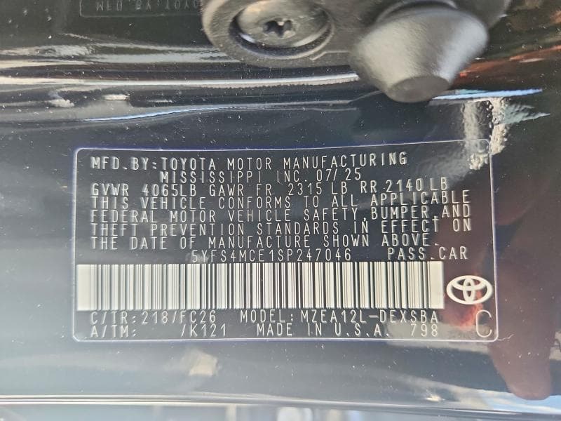 2025 TOYOTA COROLLA SE 12
