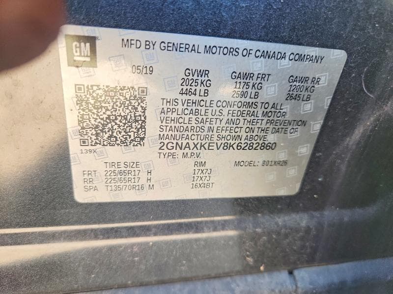 2019 CHEVROLET EQUINOX LT 13