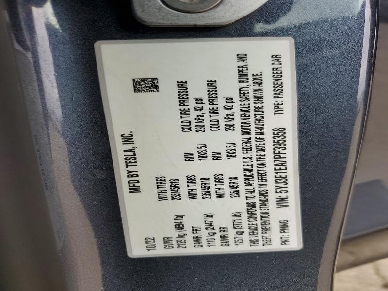 2023 TESLA MODEL 3 12