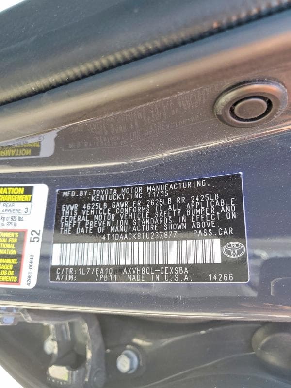 2026 TOYOTA CAMRY SE 12