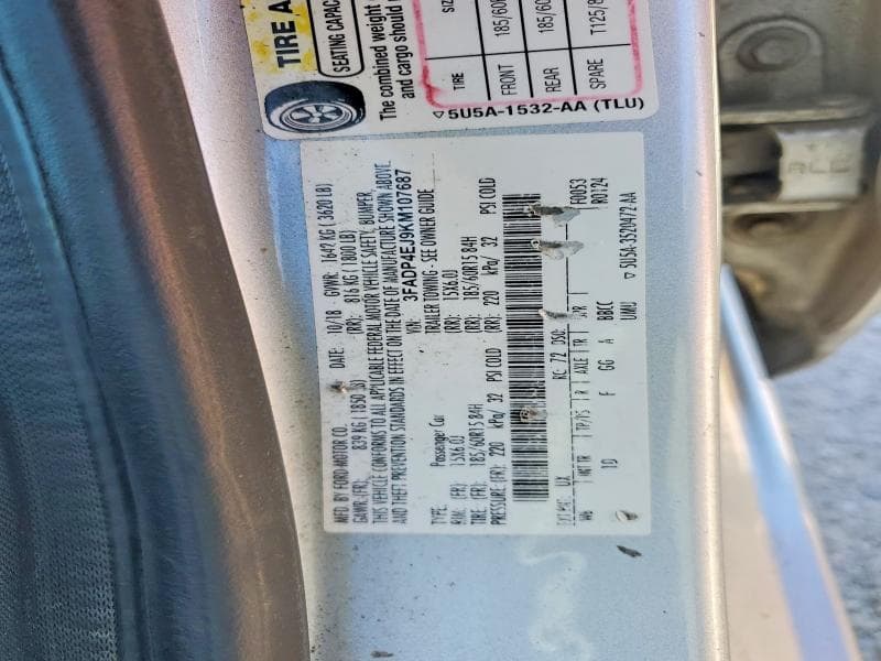 2019 FORD FIESTA SE 12
