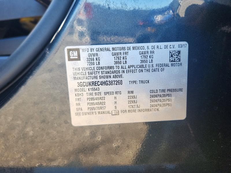 2017 CHEVROLET SILVERADO K1500 LT 12