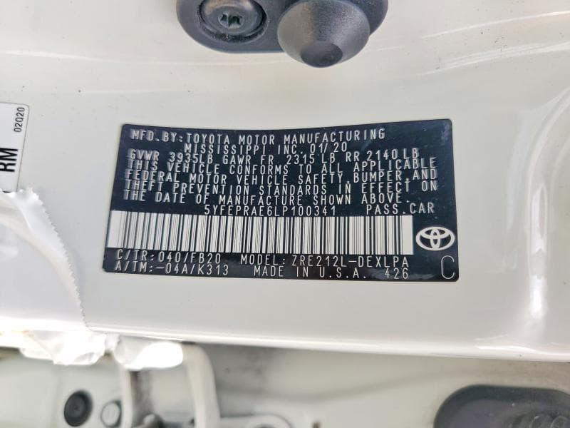 2020 TOYOTA COROLLA LE 13