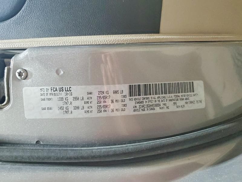 2017 CHRYSLER PACIFICA TOURING L 13