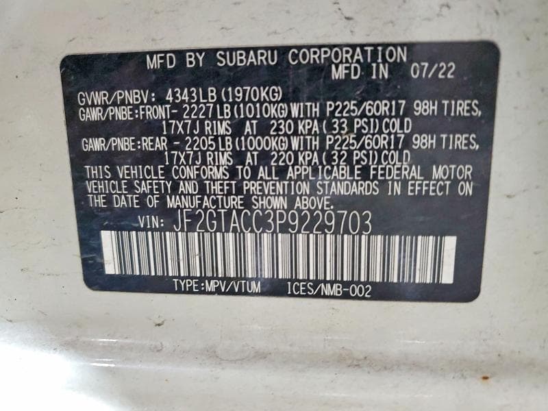 2023 SUBARU CROSSTREK PREMIUM 14