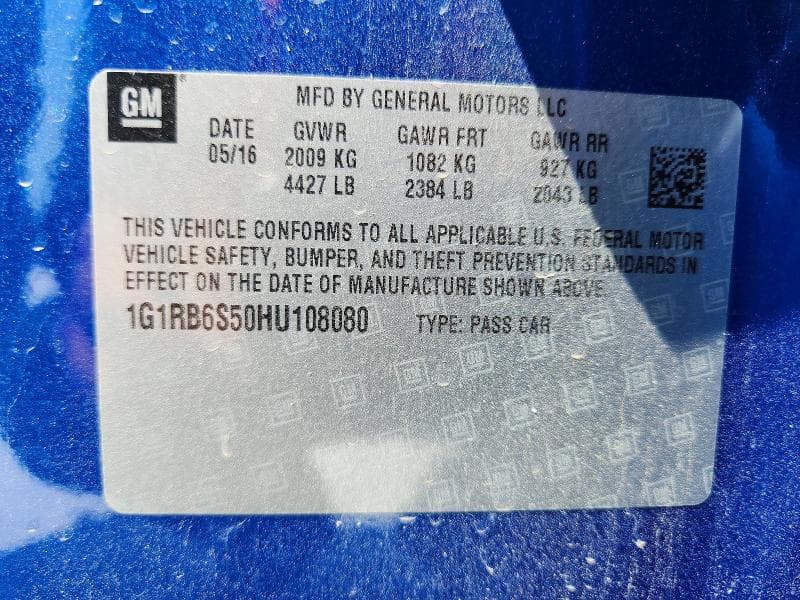 2017 CHEVROLET VOLT PREMIER 13