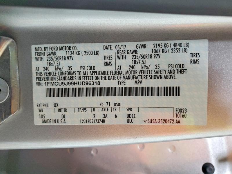2017 FORD ESCAPE TITANIUM 13