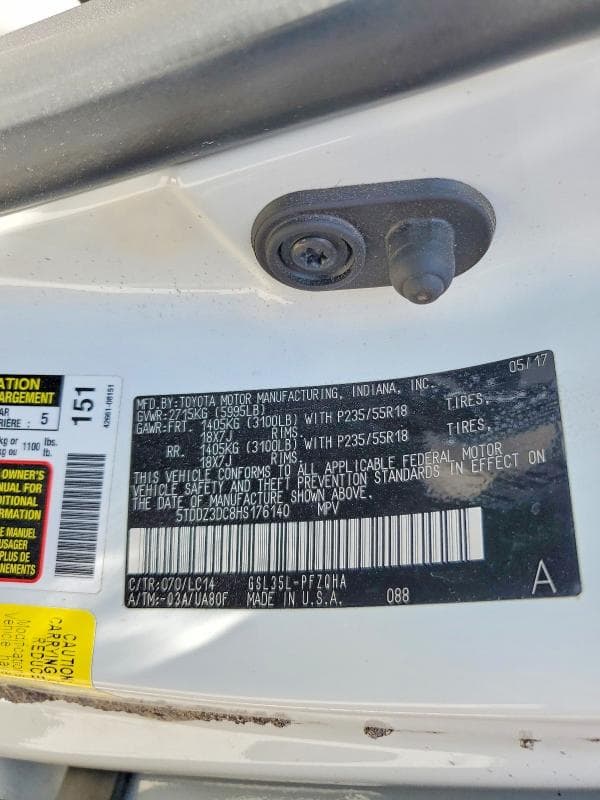 2017 TOYOTA SIENNA XLE 7-PASSENGER 13