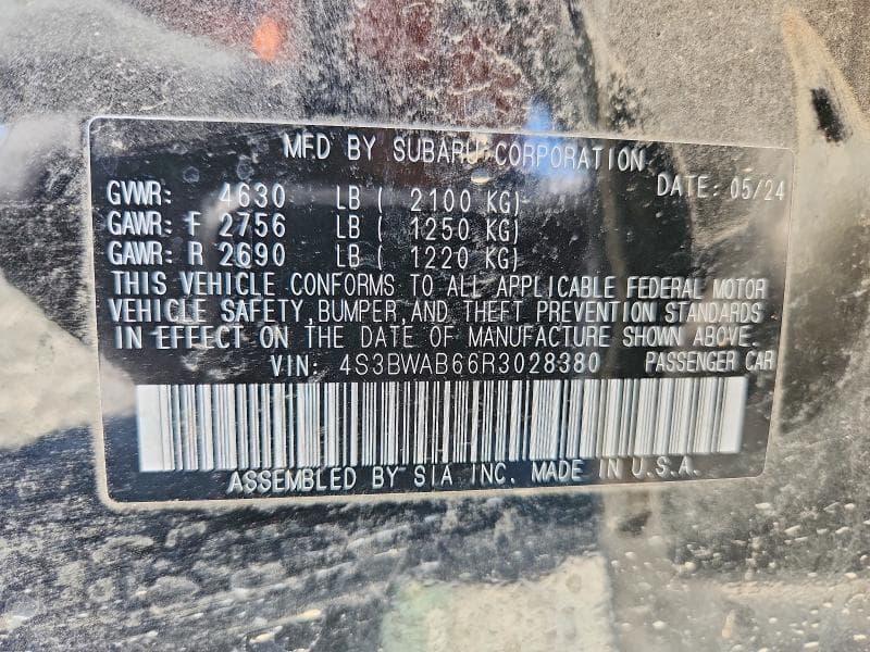2024 SUBARU LEGACY 12