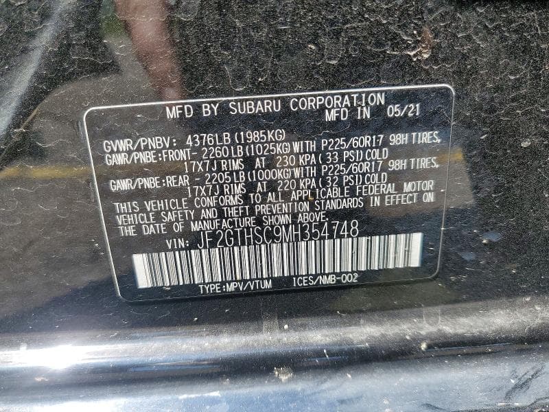 2021 SUBARU CROSSTREK SPORT 13