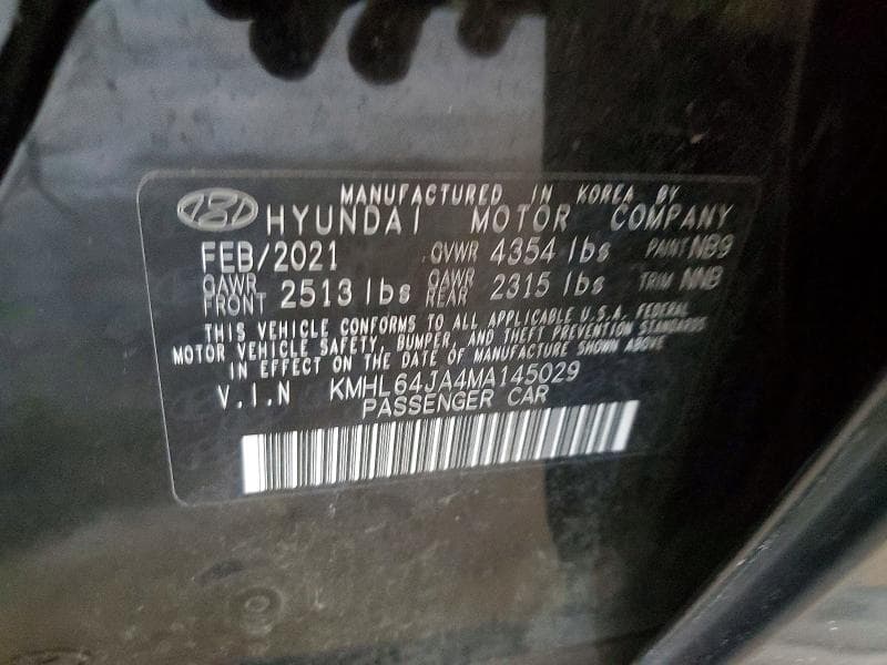 2021 HYUNDAI SONATA SEL 12