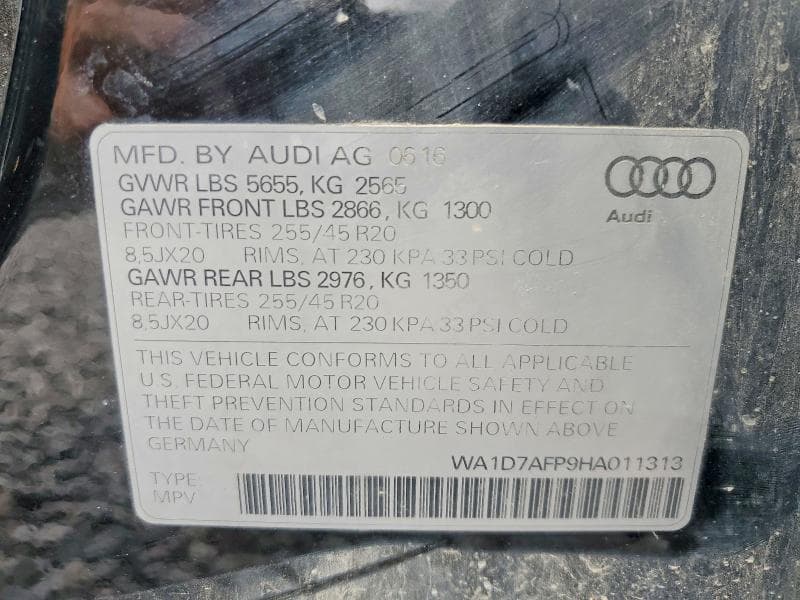 2017 AUDI Q5 PREMIUM PLUS S-LINE 13