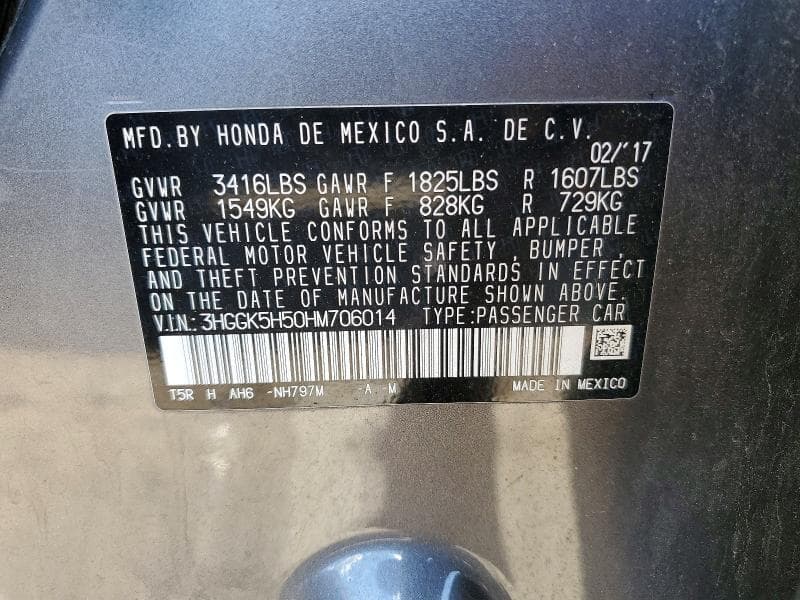 2017 HONDA FIT LX 12