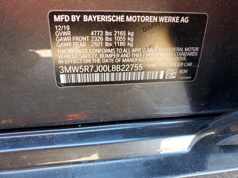 2020 BMW 330XI 12