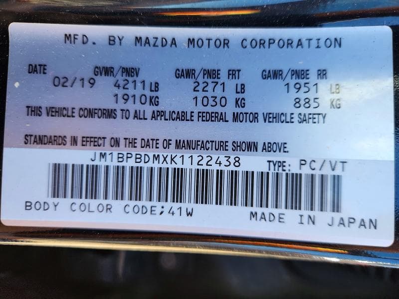 2019 MAZDA 3 PREFERRED 13