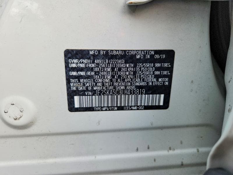 2020 SUBARU FORESTER LIMITED 13