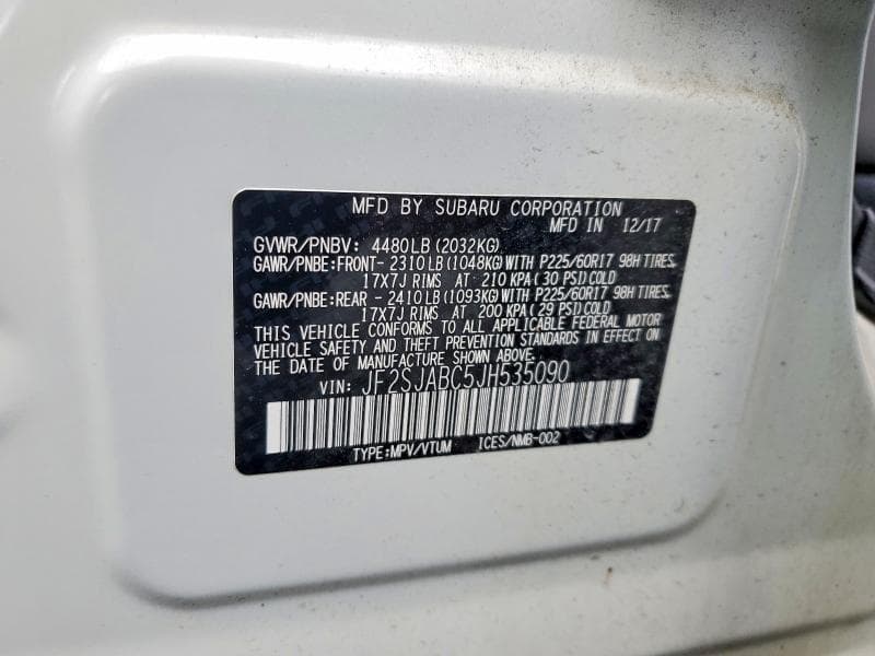2018 SUBARU FORESTER 2.5I 13