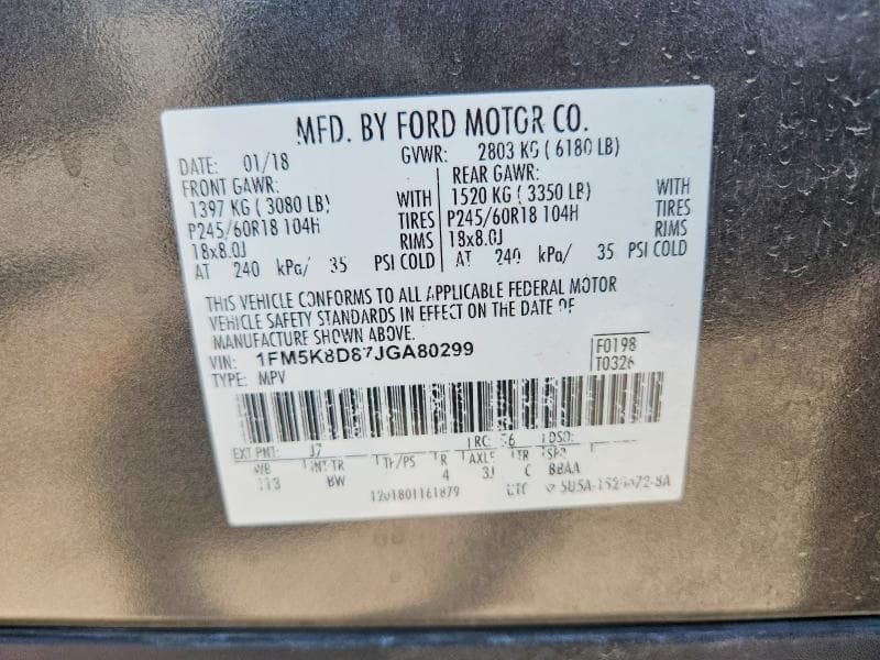 2018 FORD EXPLORER XLT 12