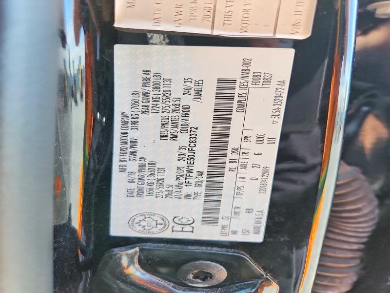 2018 FORD F150 SUPERCREW 12