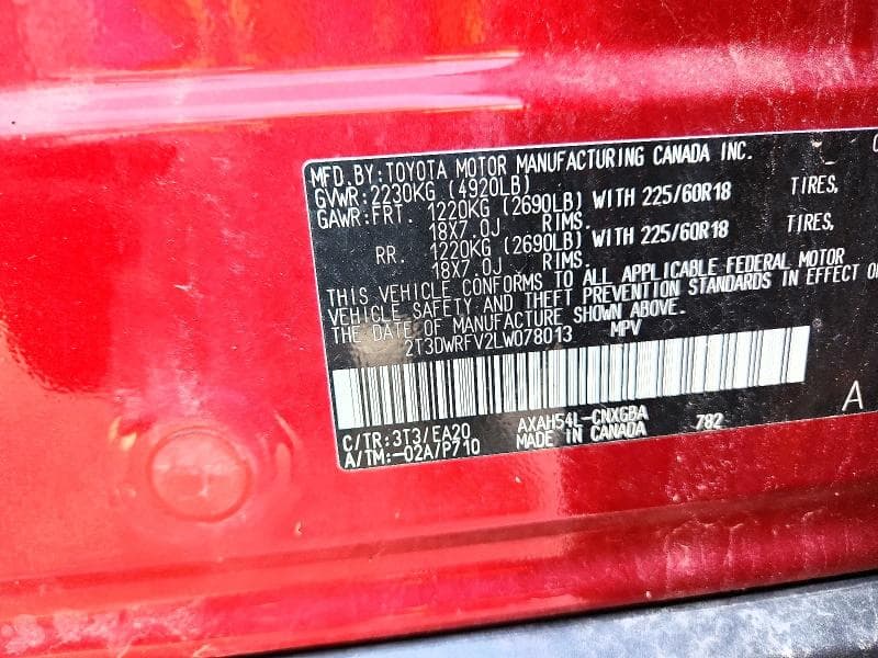 2020 TOYOTA RAV4 LIMITED 14