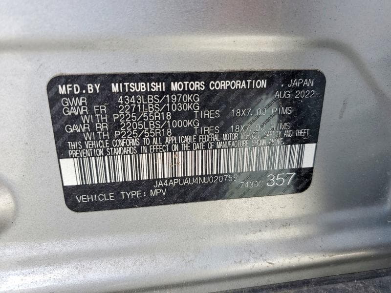 2022 MITSUBISHI OUTLANDER SPORT ES 13