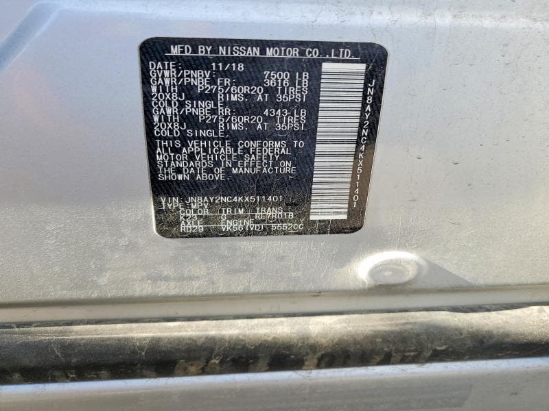 2019 NISSAN ARMADA SL 13